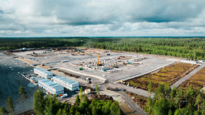 Image of a data center under construction in Finland.